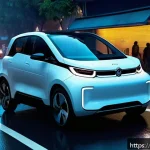 Home 18 기아 EV9의 자율주행 기술 - A futuristic electric vehicle equipped with advanced 360-degree smart sensors, driving confidently t...