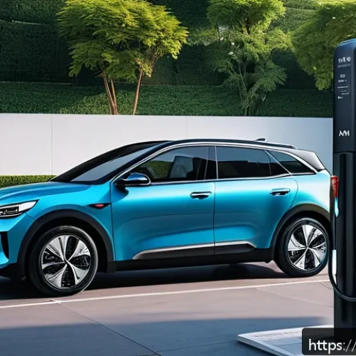 Home 17 기아 EV6 충전 어댑터 종류 - A modern electric vehicle charging station scene featuring a Kia EV6 connected to a sleek, high-tech...